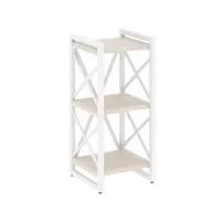 Стеллаж на регулируемых опорах - 3 полки VR.L-MST.O-3.4 (денвер светлый/белый)