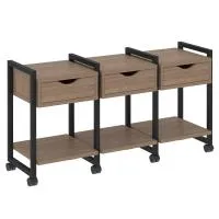 Тумба на колесных опорах наборная VR.L-TN-4.K (дуб аризона/черный)