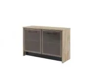 Тумба с двумя стеклянными дверьми в профиле Торстон Т-12-05