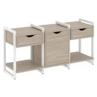 Тумба на регульруемых опорах наборная VR.L-TN-6.O (дуб аттик/белый)