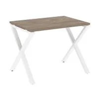 Стол рабочий на X-образных опорах VR.L-SRX-1.7 (тиквуд темный/белый)