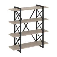 Стеллаж на регулируемых опорах - 4 полки VR.L-MST.O-4.8V (дуб аттик/черный)
