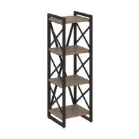 Стеллаж на регулируемых опорах - 4 полки VR.L-MST.O-4.4 (дуб аризона/черный)