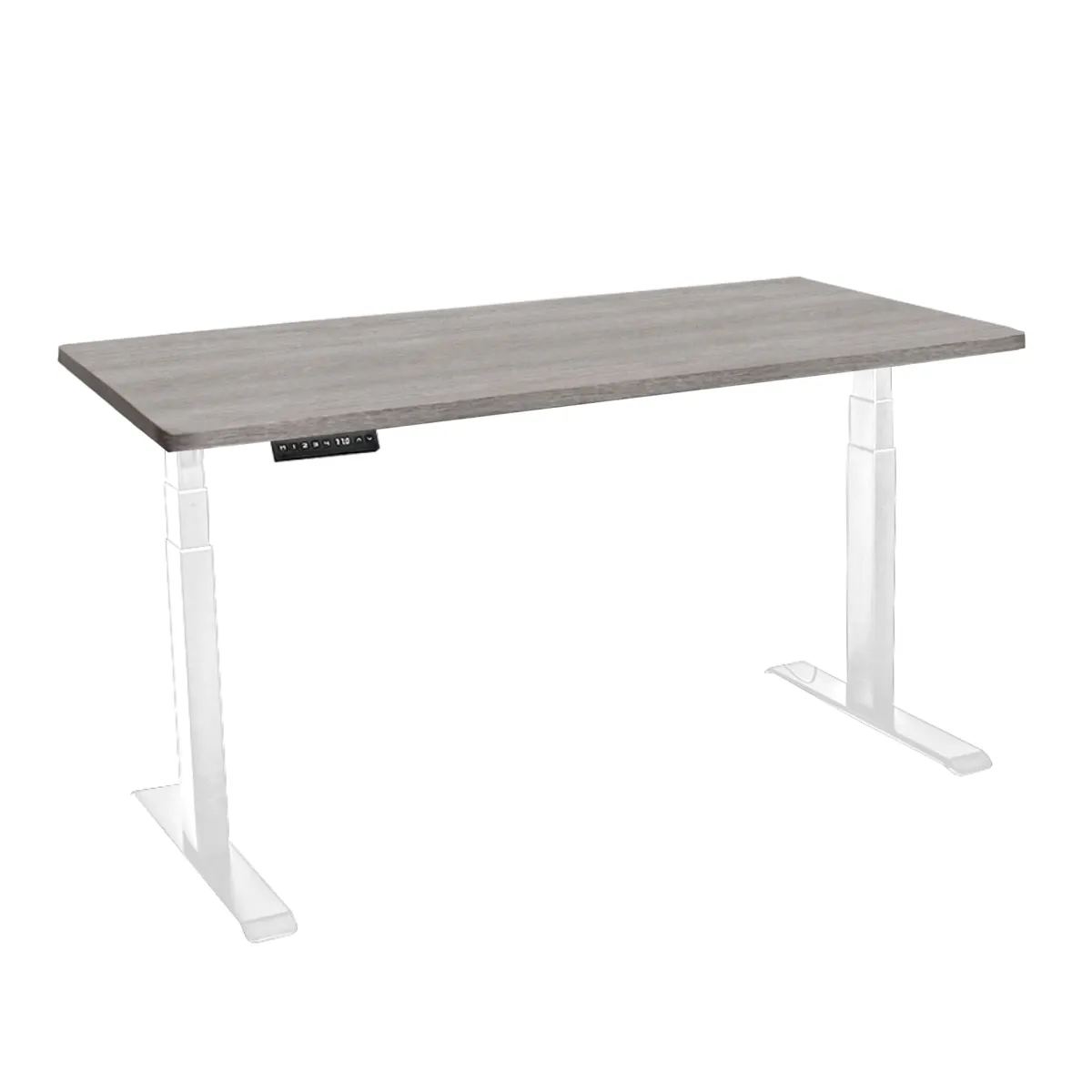 Стол с регулировкой высоты электрический LuxAlto LA-T33-2A3 белый/дуб бежево-серый ЛДСП 120*70*2.5