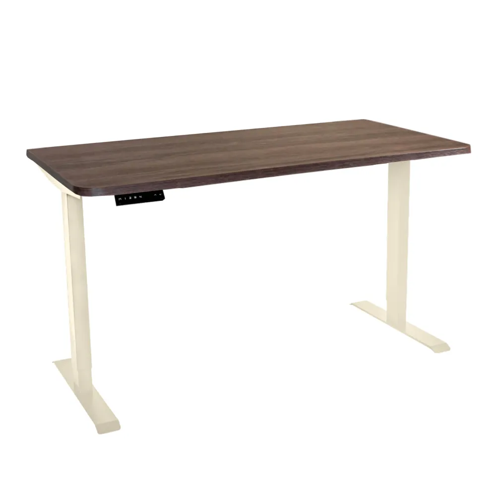 Стол с регулировкой высоты электрический LuxAlto LA-T33-2AR2 слоновая кость/коричнев ЛДСП 140*60*2.5