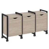Тумба на колесных опорах наборная VR.L-TN-5.K (дуб аттик/черный)