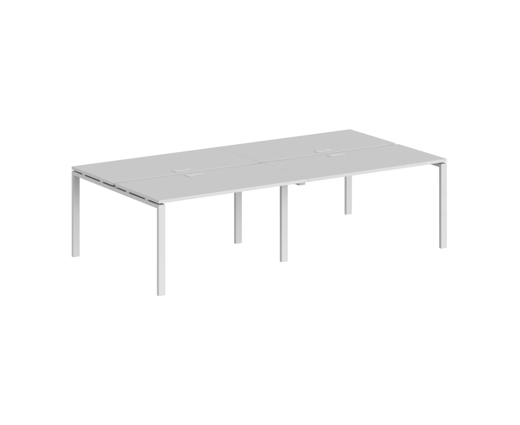 Рабочая станция, опоры 60х30 белый; столешница белая, Sigma SG.256.WH.63.WH