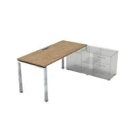 Стол рабочий прямолинейный правый на П-образных опорах Gloss Line НСТП-П.974