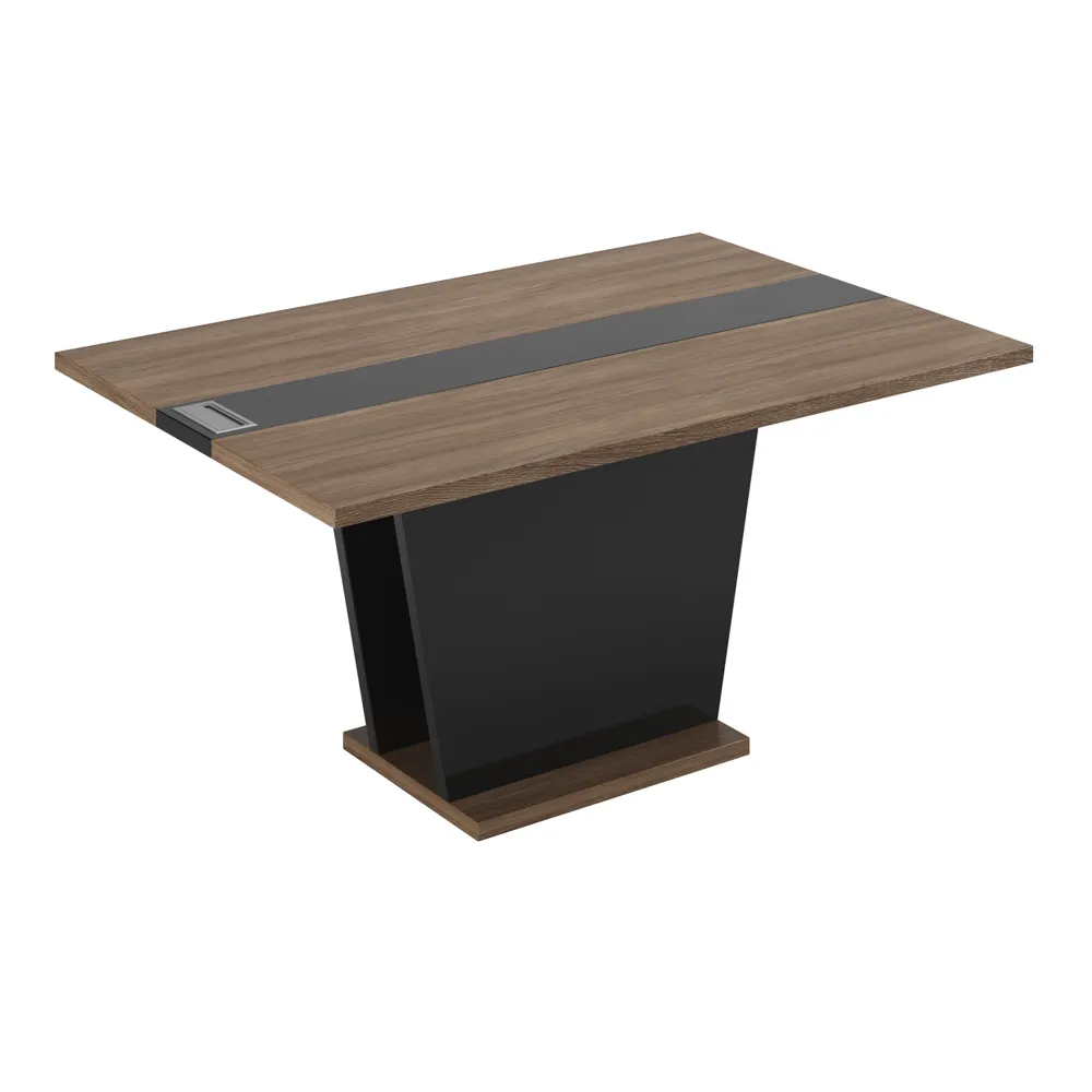 Стол для переговоров (с кабель-каналом) Asti AST33970143 (дуб/черный)