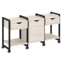 Тумба на колесных опорах наборная VR.L-TN-6.K (денвер светлый/черный)