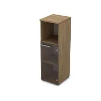 Пенал с низкой стеклянной дверью средний Gloss 9П.017.4