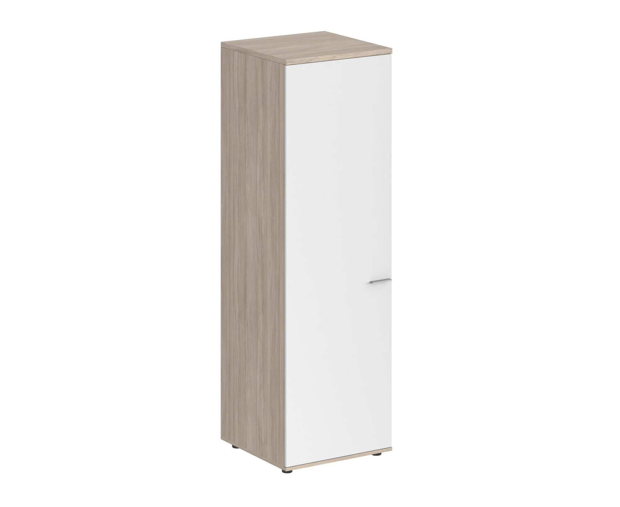 Гардероб, з.ст HDF, корпус дуб светлый, фасады белый, Sigma SG.823.OL.WH