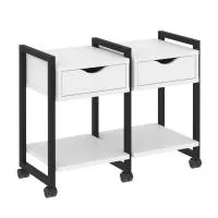 Тумба на колесных опорах наборная VR.L-TN-1.K (белый брилиант/черный)