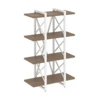 Стеллаж на регулируемых опорах - 4 полки VR.L-MST.O-4.4V (дуб аризона/белый)