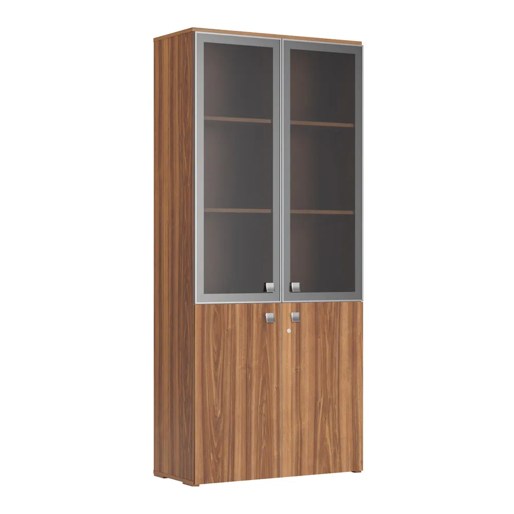 Шкаф для бумаг со стеклом Zion ZIO28550333 орех селект