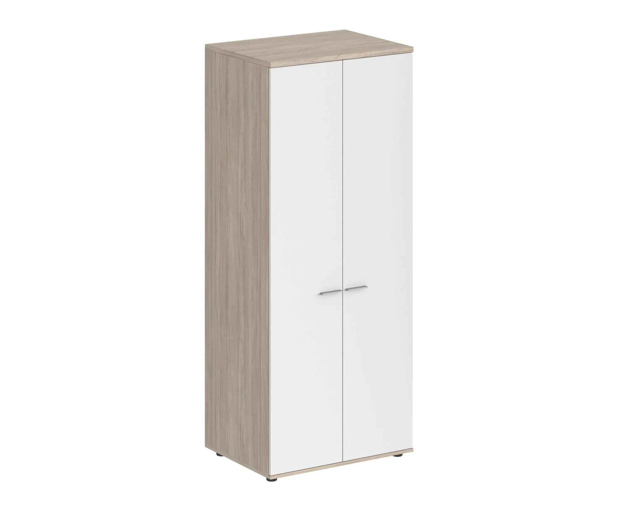 Гардероб, з.ст HDF, корпус дуб светлый, фасады белый, Sigma SG.822.OL.WH