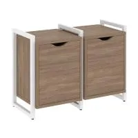 Тумба на регульруемых опорах наборная VR.L-TN-2.O (дуб аризона/белый)