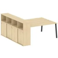 Рабочая станция на А-образном м/к с опорным шкафом-купе Metal System БА.РС-СШК-4.5