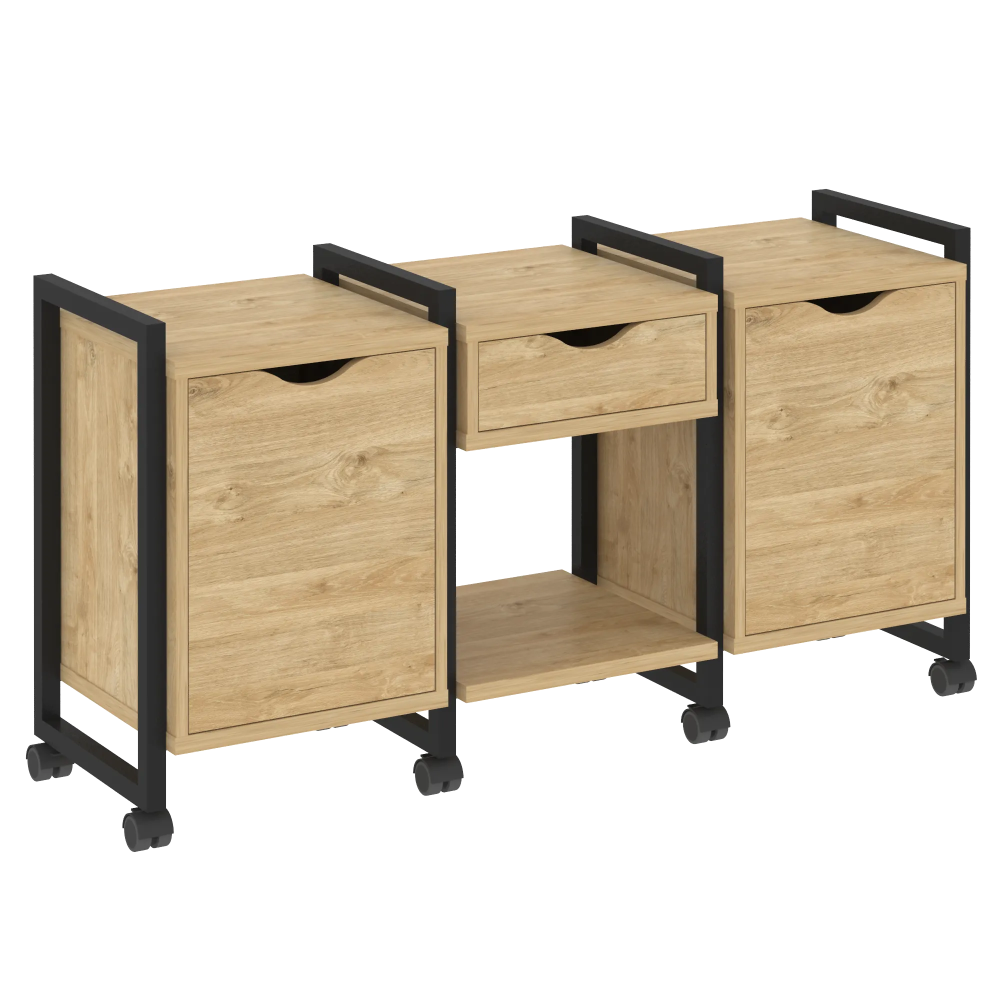 Тумба Loft на колесных опорах наборная VR.L-TN-7.K