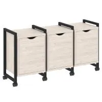 Тумба на колесных опорах наборная VR.L-TN-5.K (денвер светлый/черный)