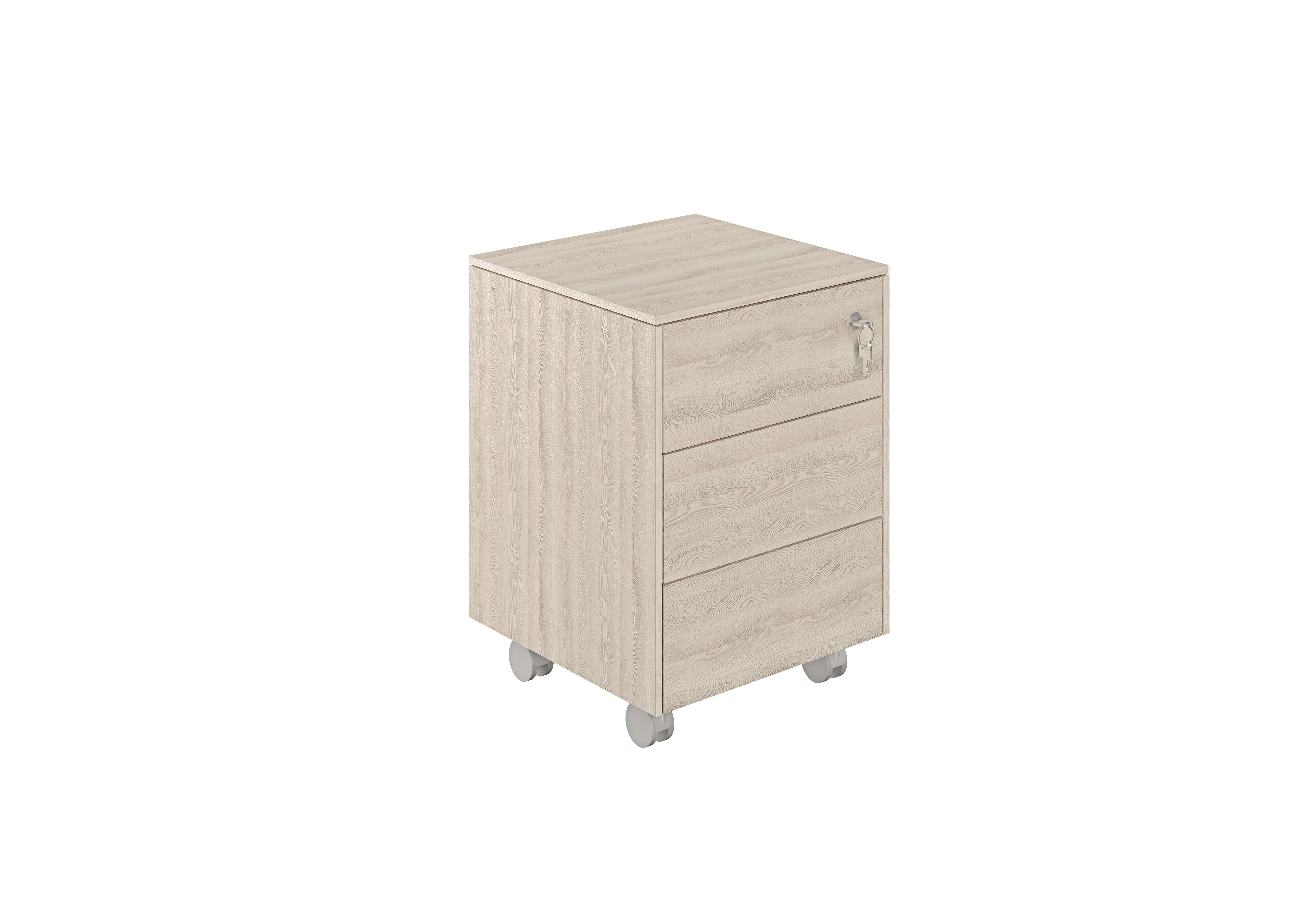 Тумба мобильная, обвязка ясень наварра, фасады ясень наварра Atlas NZ-0204.YN.YN