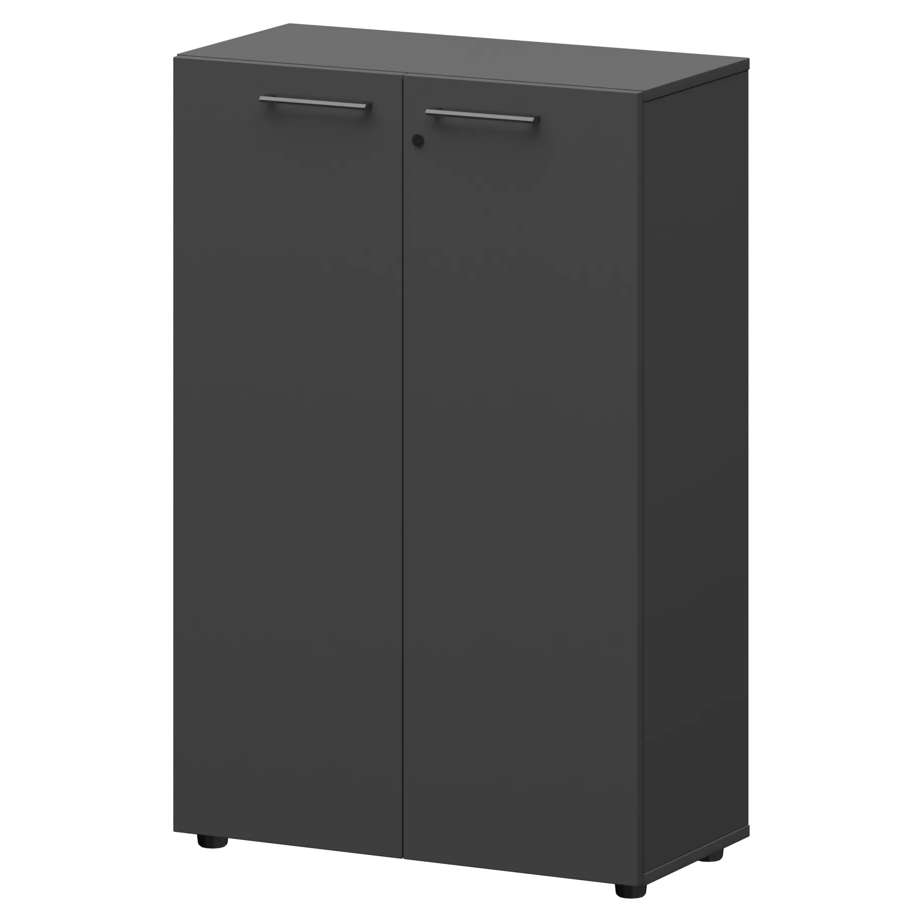 КОРТЕЗ Шкаф средний закрытый СМШ38F Графит 792x380x1189