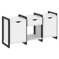 Тумба на регульруемых опорах наборная VR.L-TN-7.O (белый брилиант/черный)