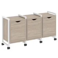 Тумба на колесных опорах наборная VR.L-TN-5.K (дуб аттик/белый)