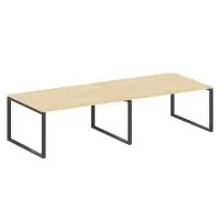 Переговорный стол (2 столешницы) на О-образном м/к Metal System БО.ПРГ-2.4