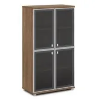 Шкаф со стеклянными дверями в алюминиевой раме Vasanta V-669 (4 двери)