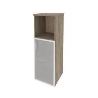 Шкаф средний узкий правый (1 низкий фасад стекло в раме) ONIX O.SU-2.2R(R)