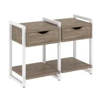 Тумба на регульруемых опорах наборная VR.L-TN-1.O (тиквуд темный/белый)