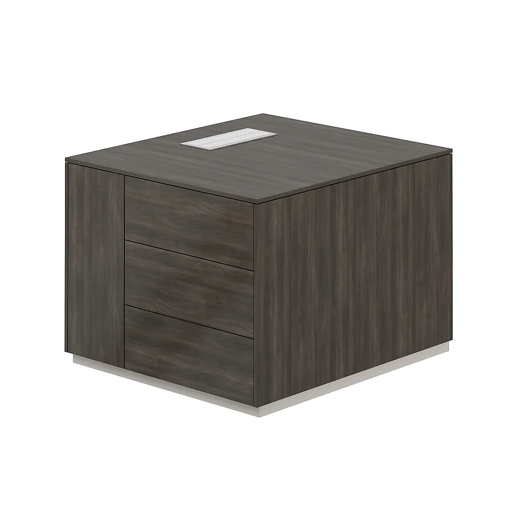 Тумба опорная левая, обвязка бренсон трюфель, фасады бренсон трюфель, Atlas NZ-0202.BT.BT.L