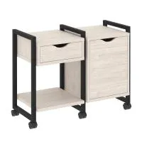 Тумба на колесных опорах наборная VR.L-TN-3.K (денвер светлый/черный)