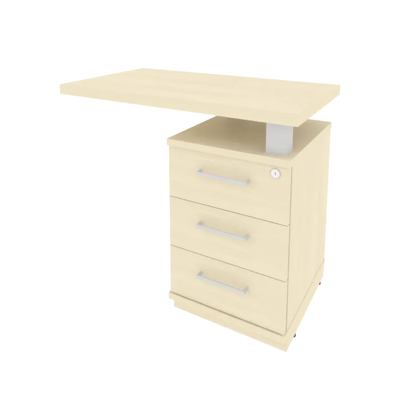 Тумба приставная с топом для прямоугольного стола правая First KTP-1(R) (клён)