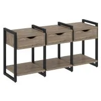 Тумба на регульруемых опорах наборная VR.L-TN-4.O (тиквуд темный/черный)