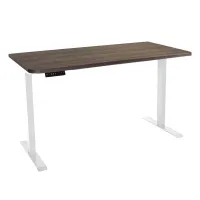 Стол с регулировкой высоты электрический LuxAlto LA-T33-2AR2 белый/дуб коричневый ЛДСП 160*70*2.5