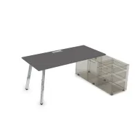 Стол рабочий под тумбу опорную Arredo 10СТО.074 (металл глянец)