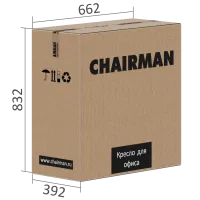 Изображение кресло chairman 795 кожа натуральная коричневая