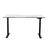 Стол регулируемый электрический LuxAlto LA-H33-2AR2 черный/мрамор HPL 180*90*1,2