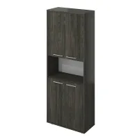 Шкаф высокий 1 открытая полка Канцлер КЦ29.12 дерево карбон