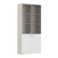 Шкаф для бумаг со стеклом Zion ZIO28550312 дуб шамони светлый/белый