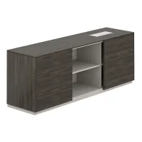 Тумба опорная левая, обвязка бренсон трюфель, фасады бренсон трюфель, Atlas NZ-0201.BT.BT.L