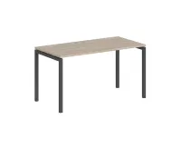 Стол письменный, опоры 40х40 антрацит; столешница дуб светлый, Sigma SG.205.OL.44.AN