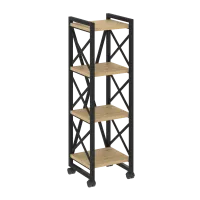 Стеллаж Loft на колесных опорах - 4 полки VR.L-MST.K-4.4