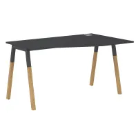 Стол письменный эргономичный FCT 1367 правый (графит/бук) Forta