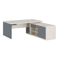 Стол письменный на опорной креденции, правый (ЗИОН) Zion ZIO28510329 дуб шамони светлый/антрацит