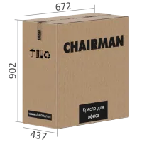 Изображение кресло chairman 406 экокожа премиум коричневая