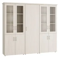 Шкаф для бумаг с гардеробом 5 створок БОСТОН (Boston) Композиция 5 (BSN30150002 - 2 шт, BSN30150202 и BSN30159502) (дуб атланта)