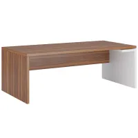 Стол письменный правый ЗИОН (Zion) ZIO28510531 орех селект/белый